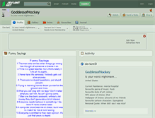 Tablet Screenshot of goddessofhockey.deviantart.com