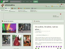Tablet Screenshot of jelliclecatkivu.deviantart.com