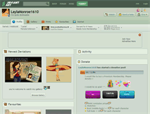Tablet Screenshot of laylamonroe1610.deviantart.com