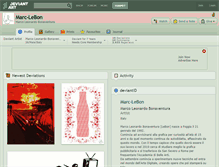 Tablet Screenshot of marc-lebon.deviantart.com