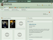 Tablet Screenshot of errorofurlife.deviantart.com