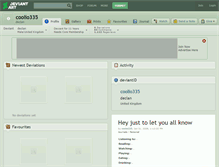 Tablet Screenshot of coolio335.deviantart.com