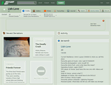 Tablet Screenshot of lish-love.deviantart.com