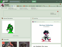 Tablet Screenshot of khador.deviantart.com