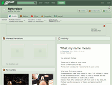 Tablet Screenshot of fighterplane.deviantart.com