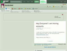 Tablet Screenshot of monstrenoir.deviantart.com