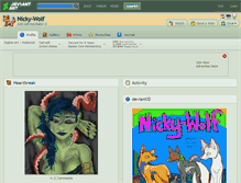 Tablet Screenshot of nicky-wolf.deviantart.com