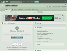 Tablet Screenshot of chubbehmalelover.deviantart.com