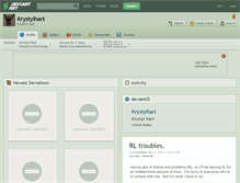Tablet Screenshot of krystylhart.deviantart.com