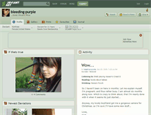 Tablet Screenshot of bleeding-purple.deviantart.com