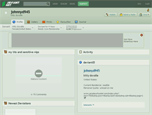 Tablet Screenshot of johnnyd945.deviantart.com