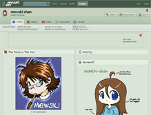 Tablet Screenshot of mewski-chan.deviantart.com