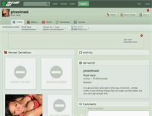 Tablet Screenshot of pixeelmask.deviantart.com