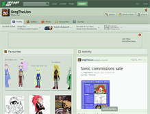 Tablet Screenshot of gregthelion.deviantart.com