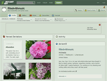 Tablet Screenshot of filledwithmusic.deviantart.com