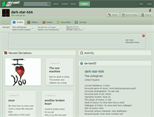 Tablet Screenshot of dark-star-666.deviantart.com