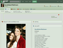 Tablet Screenshot of iloverobertpattinson.deviantart.com