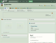 Tablet Screenshot of project-bleu.deviantart.com