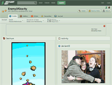 Tablet Screenshot of enemyofgravity.deviantart.com