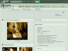 Tablet Screenshot of nobuntu.deviantart.com