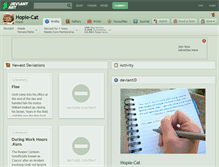 Tablet Screenshot of hopie-cat.deviantart.com