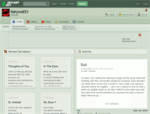 Tablet Screenshot of fairywolf21.deviantart.com