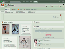 Tablet Screenshot of fireyfoxlover.deviantart.com