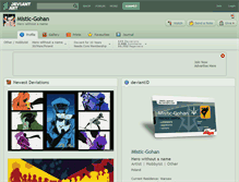 Tablet Screenshot of mistic-gohan.deviantart.com