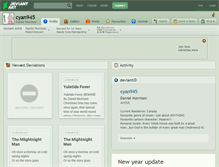 Tablet Screenshot of cyan945.deviantart.com