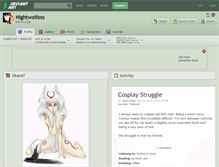 Tablet Screenshot of nightwolfess.deviantart.com
