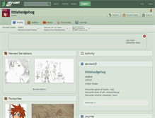 Tablet Screenshot of littlehedgehog.deviantart.com