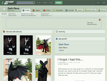 Tablet Screenshot of dark-paws.deviantart.com