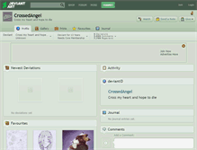 Tablet Screenshot of crossedangel.deviantart.com