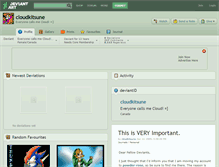 Tablet Screenshot of cloudkitsune.deviantart.com