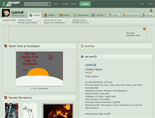 Tablet Screenshot of cyancat.deviantart.com