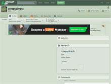 Tablet Screenshot of creepyzimplz.deviantart.com