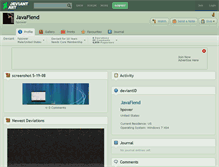 Tablet Screenshot of javafiend.deviantart.com