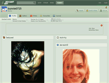Tablet Screenshot of bunnie0725.deviantart.com