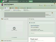 Tablet Screenshot of katethedragoon.deviantart.com