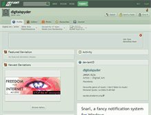 Tablet Screenshot of digitalspyder.deviantart.com