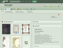 Tablet Screenshot of feral-canary.deviantart.com