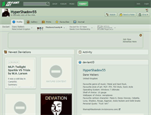 Tablet Screenshot of hypershadow55.deviantart.com