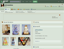 Tablet Screenshot of pinkcakebox.deviantart.com