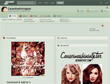 Tablet Screenshot of causeimashiningstar.deviantart.com