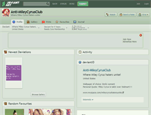 Tablet Screenshot of anti-mileycyrusclub.deviantart.com