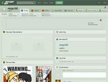 Tablet Screenshot of ninja100.deviantart.com