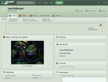 Tablet Screenshot of joel-robinson.deviantart.com