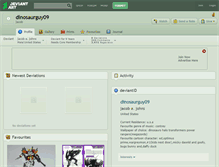 Tablet Screenshot of dinosaurguy09.deviantart.com
