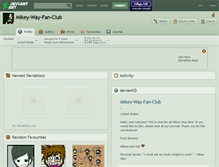 Tablet Screenshot of mikey-way-fan-club.deviantart.com