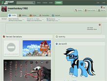 Tablet Screenshot of meanhonkey1980.deviantart.com